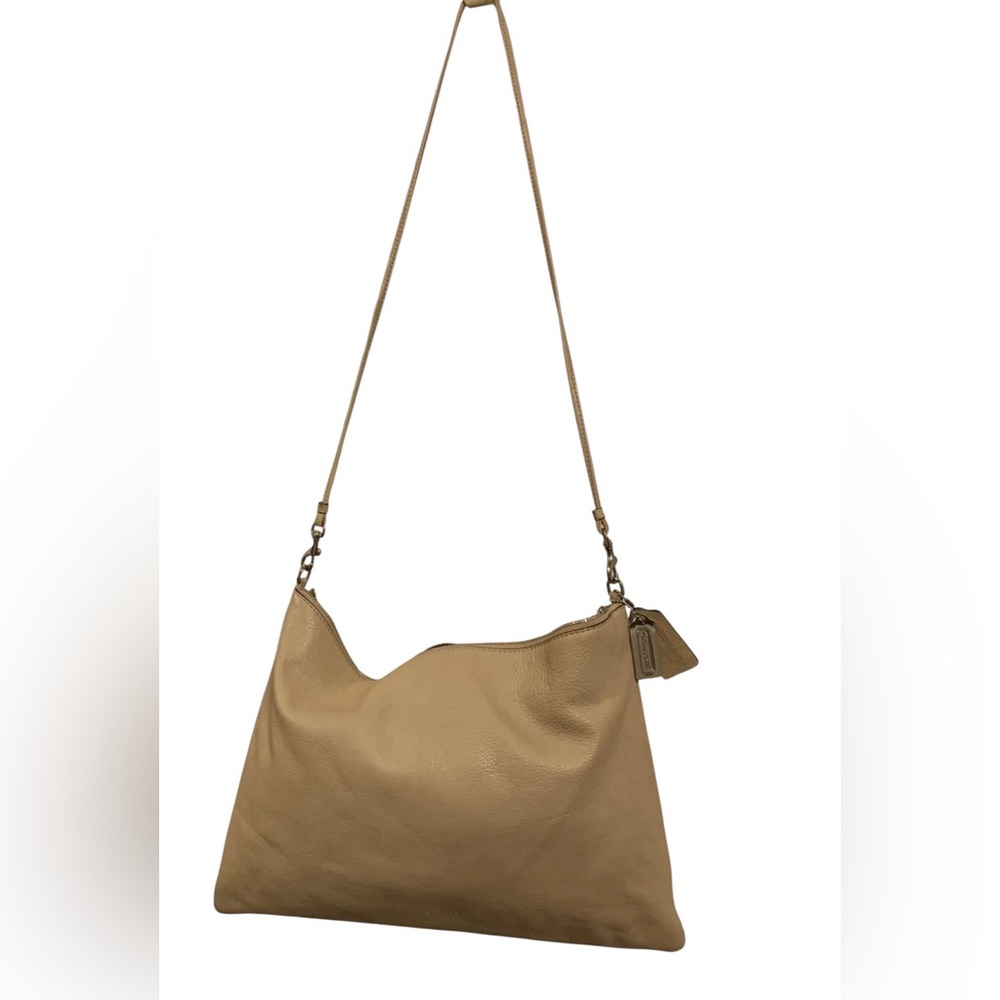 Coach Light Beige / Cream colored Crossbody Bag with Elegant Tassels